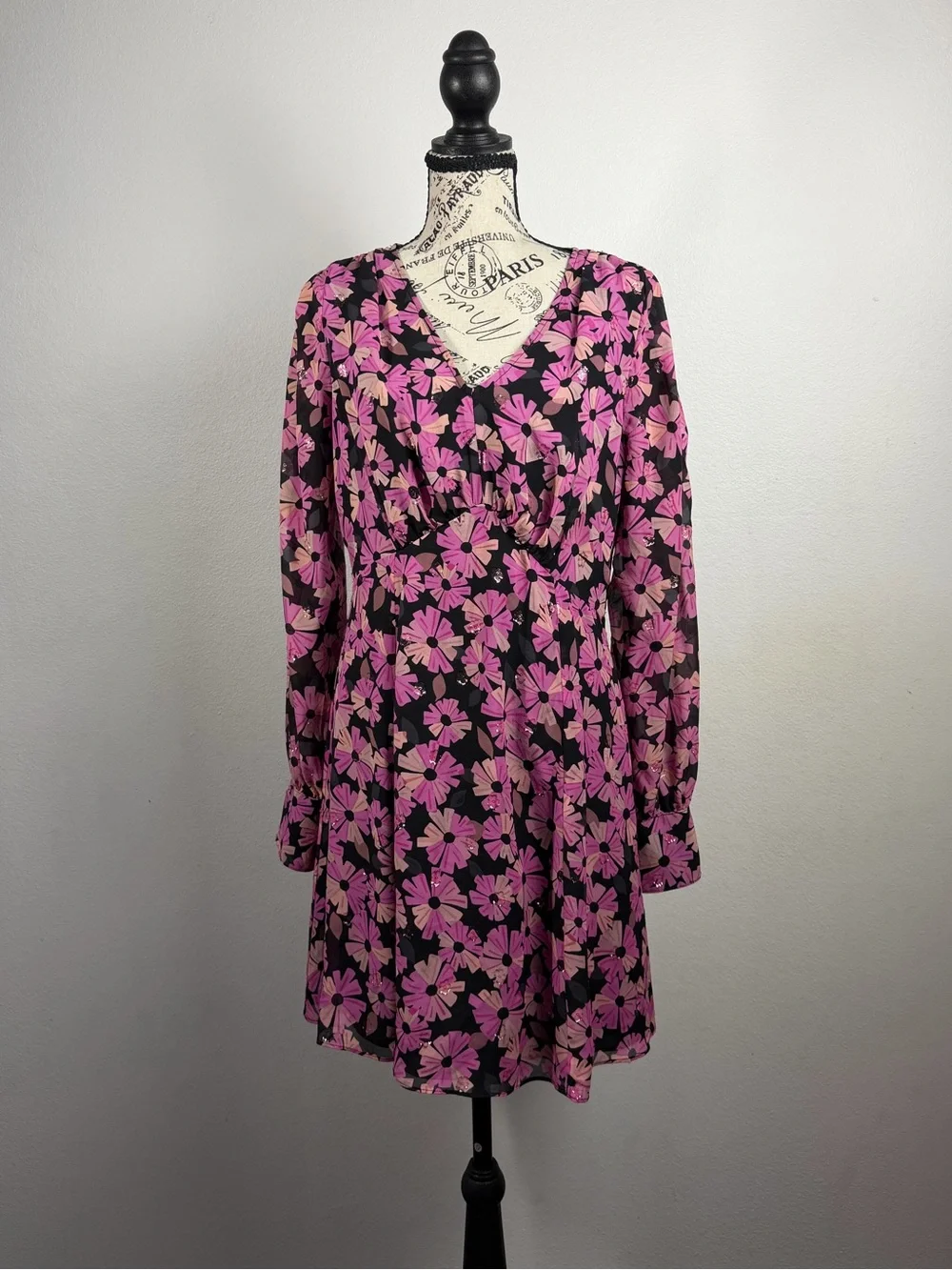 Pink Floral Whimsy Goth Dress Kate Spade Size 8